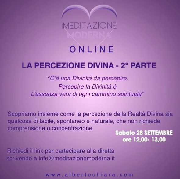 Incontro ONLINE di meditazione moderna